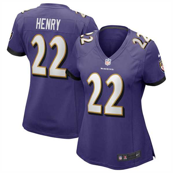 Womens Baltimore Ravens #22 Derrick Henry Purple Football Stitched Jersey Dzhi->->Women Jersey